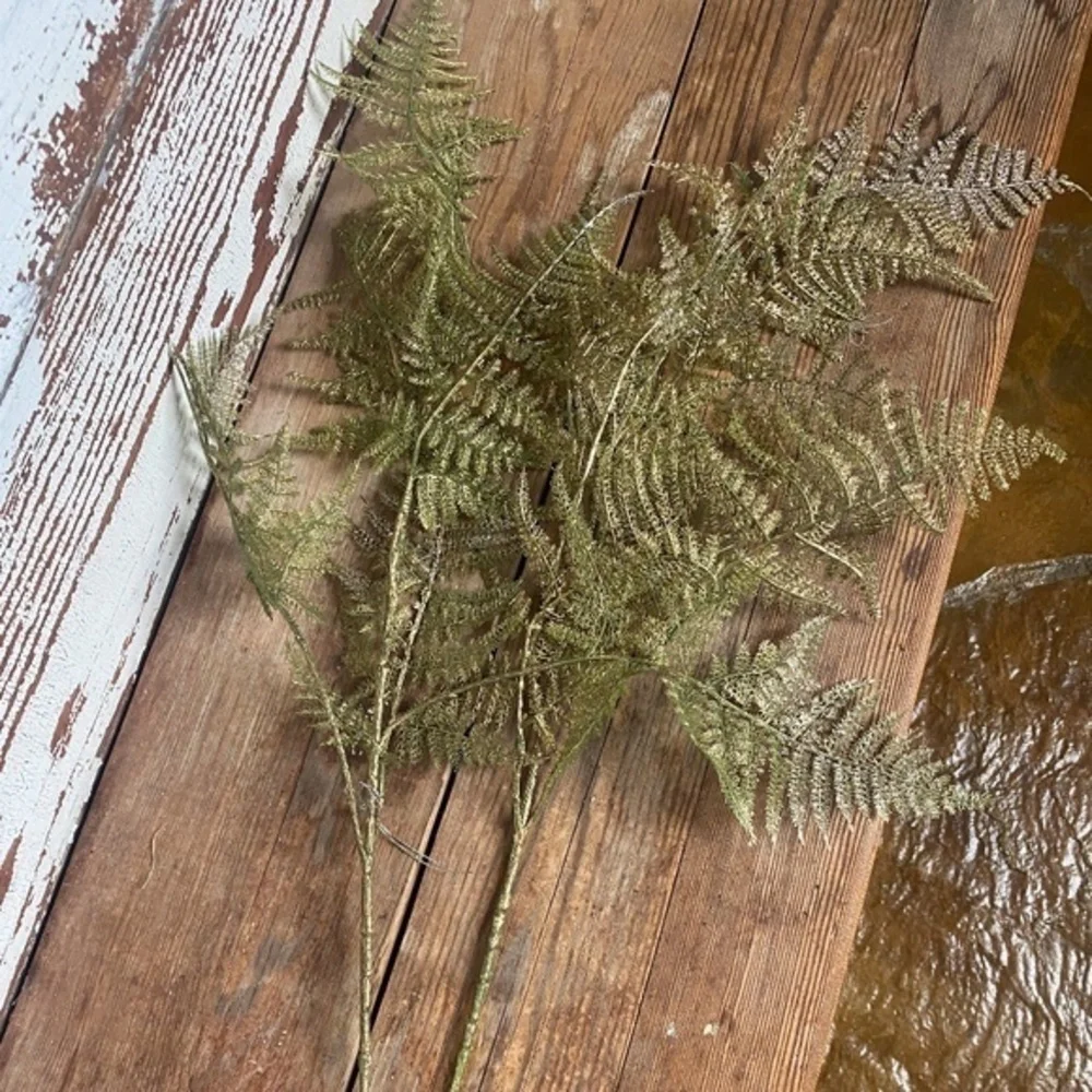 Anthropologie Gold Faux Fern Branch (One)